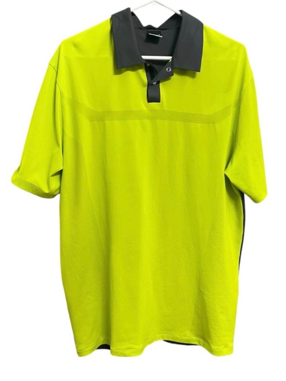 NIKE MENS DRI FIT TIGER WOODS COLLECTION GOLF SHORT SLEEVE GREEN BLACK POLO L